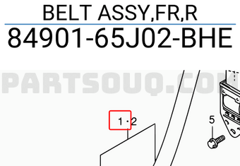 Suzuki 8490165J02BHE BELT ASSY,FR,R