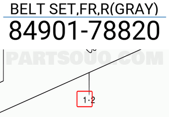 Suzuki 8490178820 BELT SET,FR,R(GRAY)