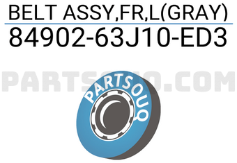 Suzuki 8490263J10ED3 BELT ASSY,FR,L(GRAY)