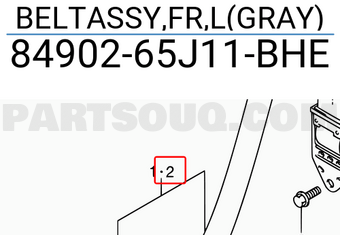 Suzuki 8490265J11BHE BELTASSY,FR,L(GRAY)