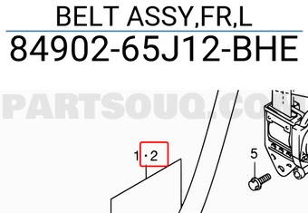 Suzuki 8490265J12BHE BELT ASSY,FR,L
