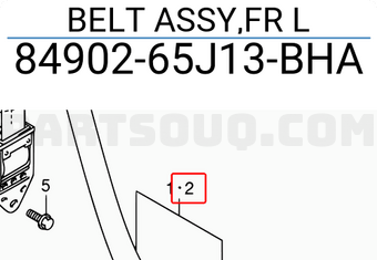 Suzuki 8490265J13BHA BELT ASSY,FR L
