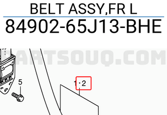 Suzuki 8490265J13BHE BELT ASSY,FR L
