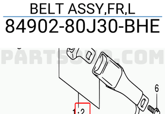 Suzuki 8490280J30BHE BELT ASSY,FR,L