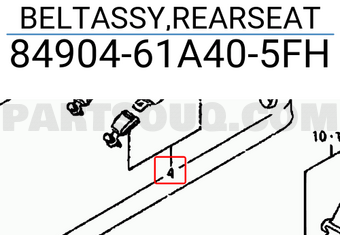 Suzuki 8490461A405FH BELTASSY,REARSEAT