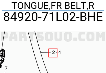 Suzuki 8492071L02BHE TONGUE,FR BELT,R