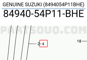 Suzuki 8494054P11BHE GENUINE SUZUKI (8494054P11BHE)