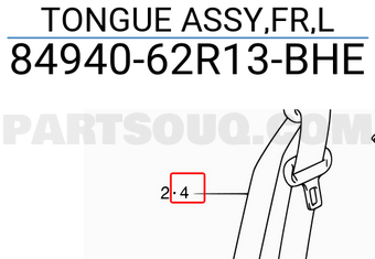Suzuki 8494062R13BHE TONGUE ASSY,FR,L