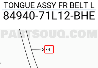 Suzuki 8494071L12BHE TONGUE ASSY FR BELT L