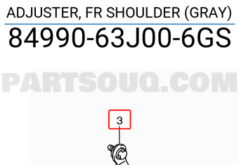Suzuki 8499063J006GS ADJUSTER, FR SHOULDER (GRAY)