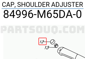 Suzuki 84996M65DA0 CAP, SHOULDER ADJUSTER