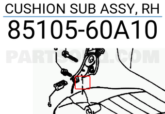 Suzuki 8510560A10 CUSHION SUB ASSY, RH