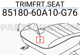 Suzuki 8518060A10G76 TRIMFRT.SEAT