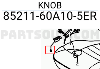 Suzuki 8521160A105ER KNOB