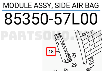 Suzuki 8535057L00 MODULE ASSY, SIDE AIR BAG