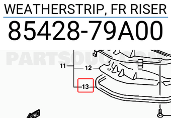Suzuki 8542879A00 WEATHERSTRIP, FR RISER