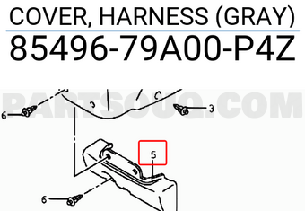 Suzuki 8549679A00P4Z COVER, HARNESS (GRAY)