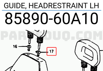 Suzuki 8589060A10 GUIDE, HEADRESTRAINT LH