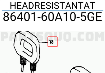 Suzuki 8640160A105GE HEADRESISTANTAT