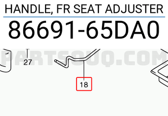 Suzuki 8669165DA0 HANDLE, FR SEAT ADJUSTER