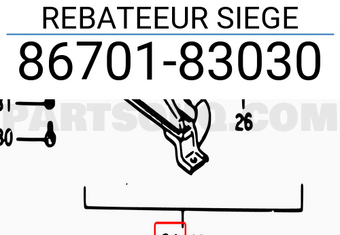 Suzuki 8670183030 REBATEEUR SIEGE