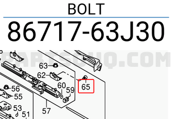 Suzuki 8671763J30 BOLT