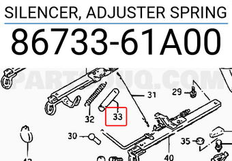 Suzuki 8673361A00 SILENCER, ADJUSTER SPRING