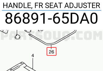 Suzuki 8689165DA0 HANDLE, FR SEAT ADJUSTER