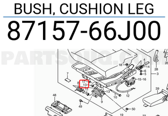 Suzuki 8715766J00 BUSH, CUSHION LEG