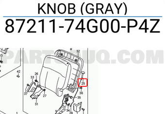 Suzuki 8721174G00P4Z KNOB (GRAY)