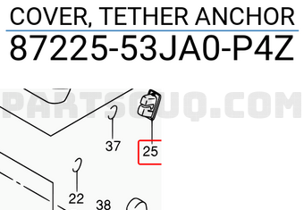 Suzuki 8722553JA0P4Z COVER, TETHER ANCHOR