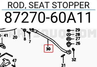 Suzuki 8727060A11 ROD, SEAT STOPPER