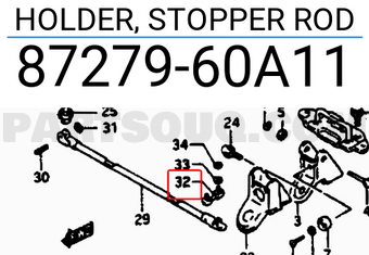 Suzuki 8727960A11 HOLDER, STOPPER ROD