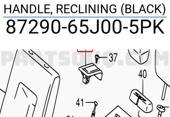 Suzuki 8729065J005PK HANDLE, RECLINING (BLACK)