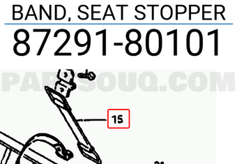 Suzuki 8729180101 BAND, SEAT STOPPER