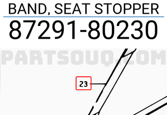 Suzuki 8729180230 BAND, SEAT STOPPER