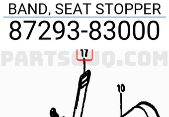 Suzuki 8729383000 BAND, SEAT STOPPER