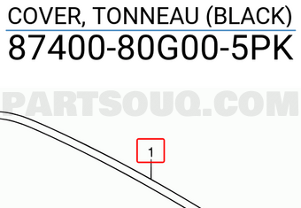 Suzuki 8740080G005PK COVER, TONNEAU (BLACK)
