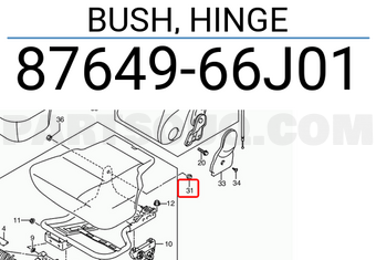 Suzuki 8764966J01 BUSH, HINGE