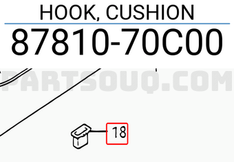 Suzuki 8781070C00 HOOK, CUSHION
