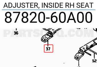 Suzuki 8782060A00 ADJUSTER, INSIDE RH SEAT