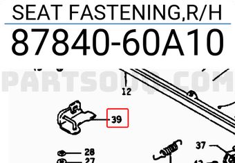Suzuki 8784060A10 SEAT FASTENING,R/H