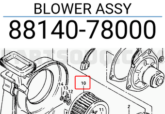 Suzuki 8814078000 BLOWER ASSY