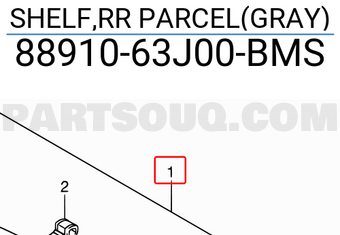 Suzuki 8891063J00BMS SHELF,RR PARCEL(GRAY)