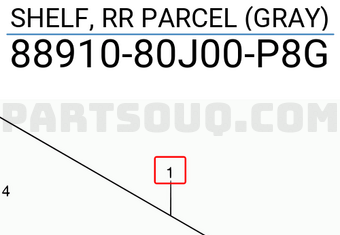 Suzuki 8891080J00P8G SHELF, RR PARCEL (GRAY)