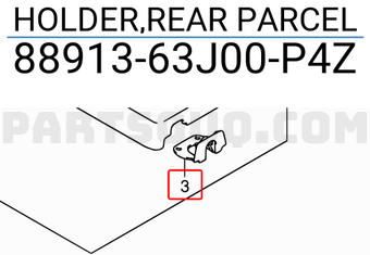 Suzuki 8891363J00P4Z HOLDER,REAR PARCEL