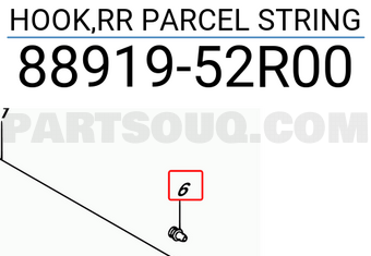 Suzuki 8891952R00 HOOK,RR PARCEL STRING