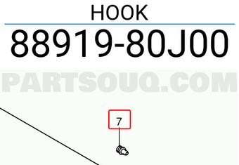 Suzuki 8891980J00 HOOK