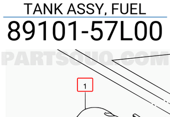 Suzuki 8910157L00 TANK ASSY, FUEL