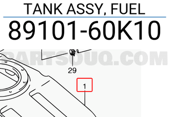 Suzuki 8910160K10 TANK ASSY, FUEL